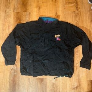 Vintage Gear For Sports Jacket Grunge L Faded Black Windbreaker Jacket 80s Radio